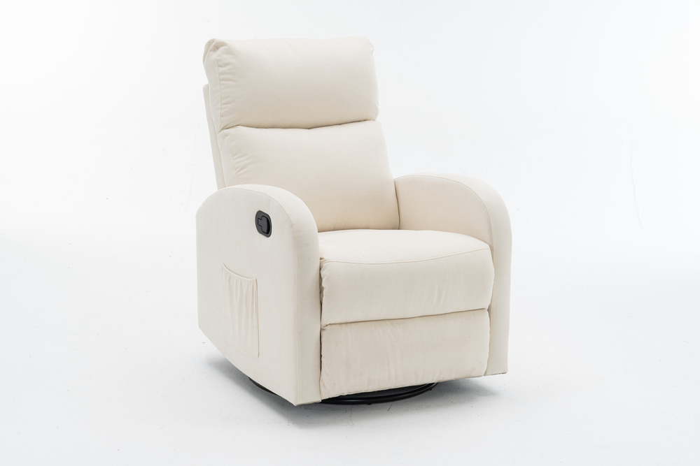 Кресло реклайнер Волдер «WOLDER» 5 в 1 (вращение, качание, раскладывание, массаж, подогрев) — Beige