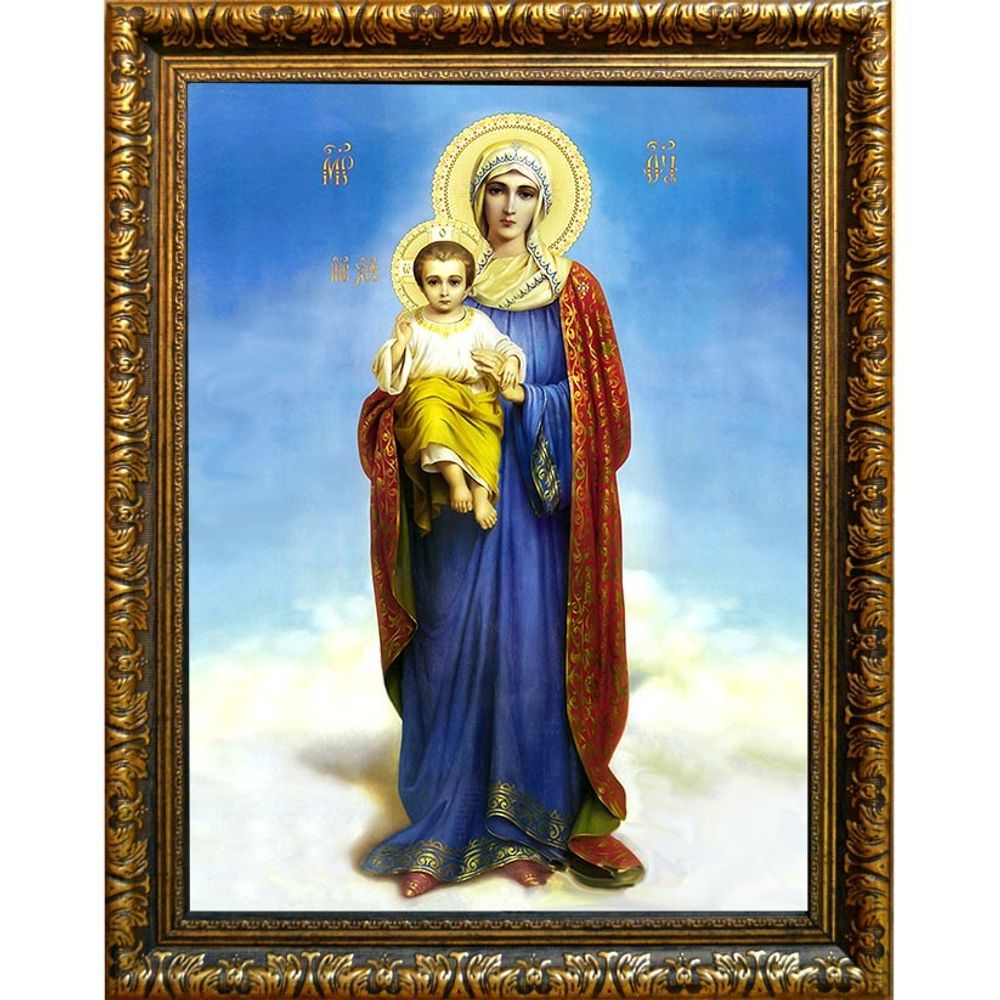 Благодатное Небо (Что Тя наречем). Икона Богородицы на холсте.