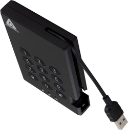 Apricorn Aegis Padlock 500GB — Аппаратно-шифруемый внешний жесткий диск Военное шифрование AES 256-bit XTS и защита от физического взлома