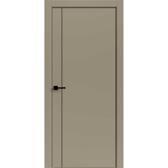 Купить Межкомнатная дверь экошпон Tamburat Light Geometry 4303 лофт мокко кромка ABS чёрная глухая