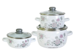 Набор кастрюль "Весенний романс" №07 (1,5л; 2л; 4л)