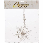 Подвеска «Ажурная снежинка» 16 см, Золото