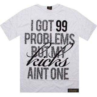 Футболка Sneaktip 99 Problems Cement белая