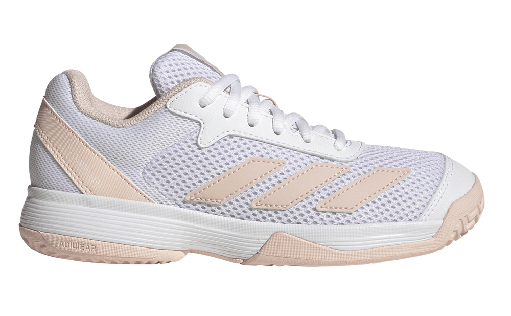 Детские теннисные кроссовки Adidas Courtflash K - cloud white/wonder quartz/cloud white