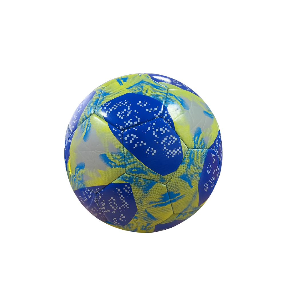 Мяч футбольный сине-желтый