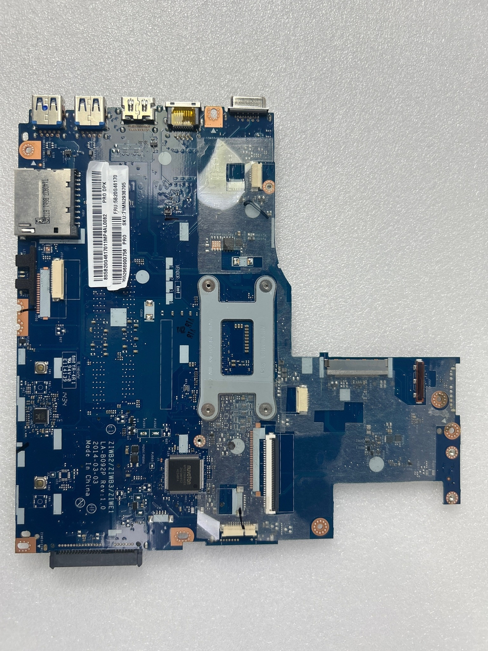 Материнская плата для ноутбука Lenovo B50-70 LA-B09 W8P UMA Intel core i3-4030 NFP DOC 1000 (5B20G46170), оригинал