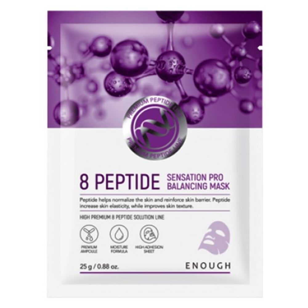 Маска тканевая для лица Enough Premium 8 Peptide Senastion Pro Balancing Mask Комплекс 8 пептидов 25 г