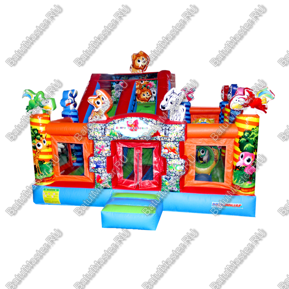 Коммерческий надувной батут "Веселые птички" 7*5*4 м