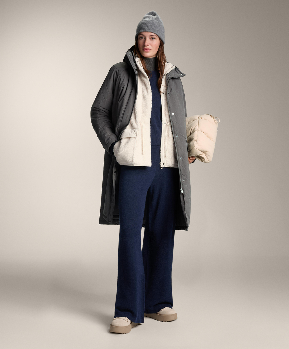 Oysho Джемпер с круглым вырезом из 100% кашемира, темно-синий