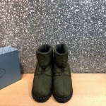 Зеленые ботинки дутики Прада Prada премиум класса