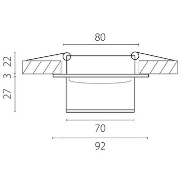 Встраиваемый светильник 1*MR16/GU10 072007 черный Maturo Lightstar