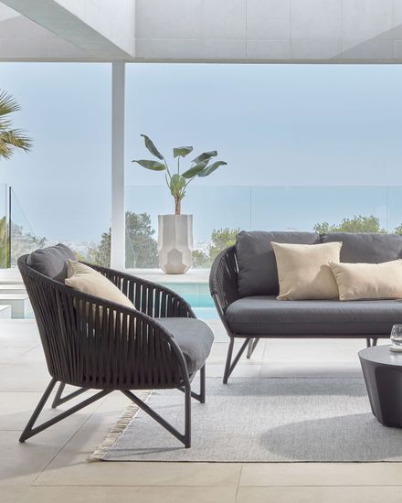 Веревочное кресло Branzie черное La Forma Испания