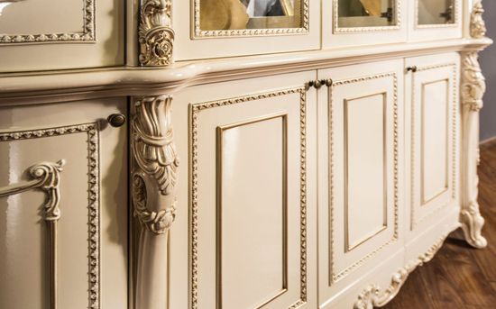 Шкаф-витрина ДЖОКОНДА крем глянец 2,3