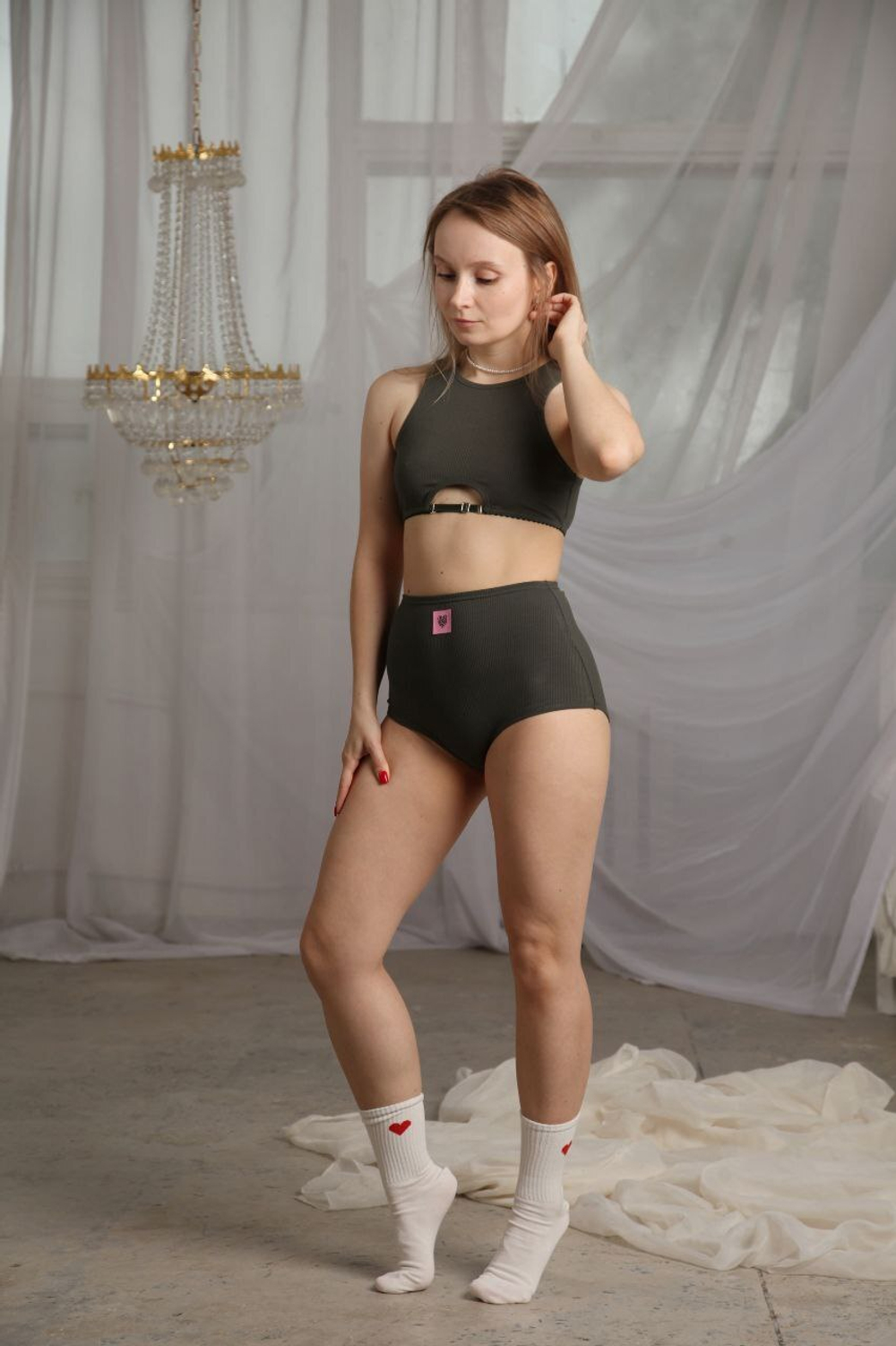 Moss Noir Loom. Высокие трусы