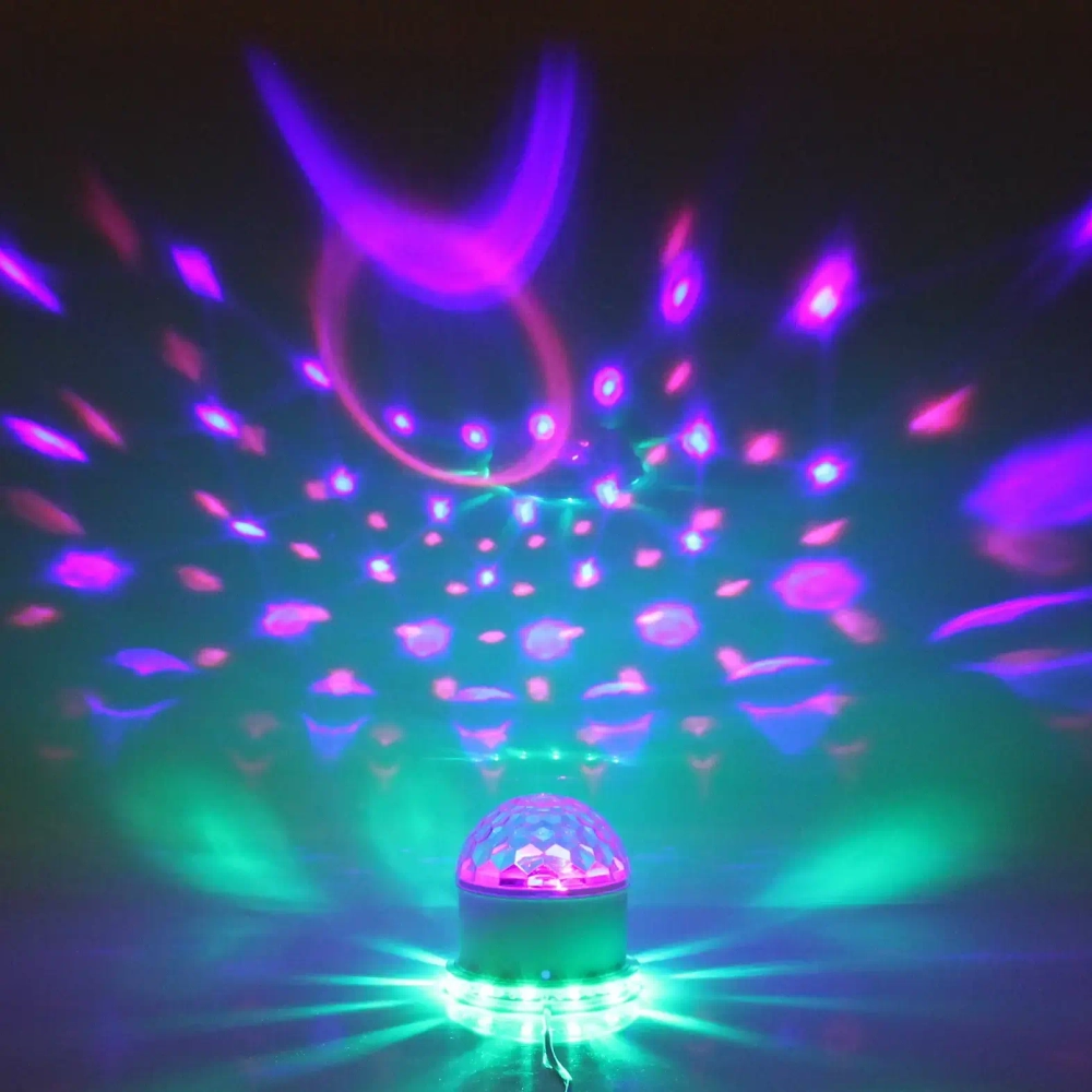 Диско-шар светодиодный «Калейдоскоп», RGB (красный, зеленый, синий) Bluetooth (220V)