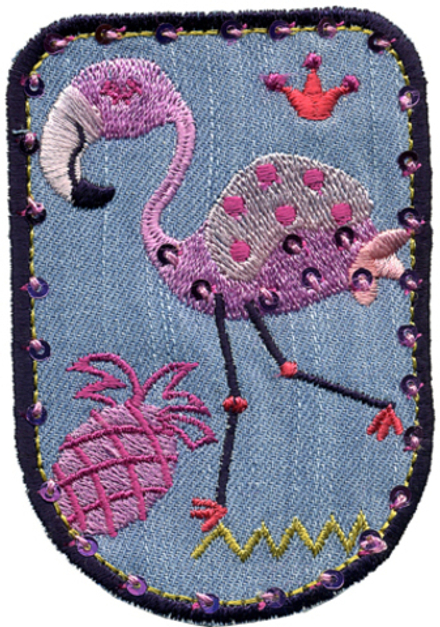 Термоаппликация HKM "Фламинго", 10 х 6 см, 1 шт (10206100/300514/0004599/09_Германия)