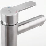 Смеситель для раковины, Frap, корот изл, с картриджем, нерж, F10801