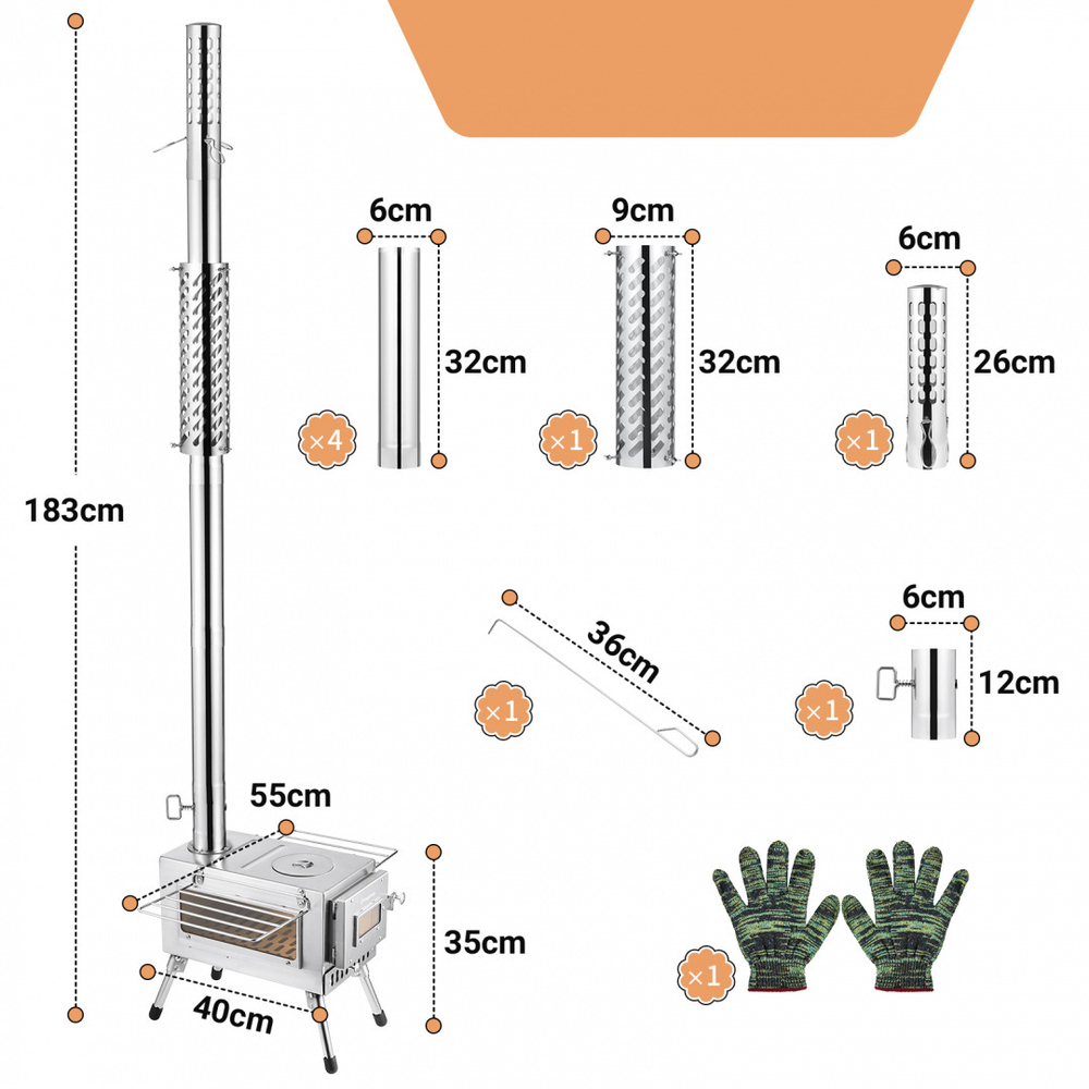 ПЕЧКА KINGCAMP 2319 HOT TENT STOVE