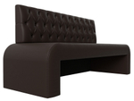 Диван кухонный прямой Кармен Люкс, Коричневый, Экокожа, 29515