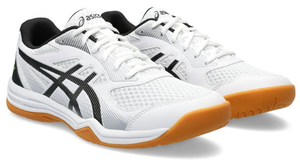 Asics Upcourt 5 white safety yellow