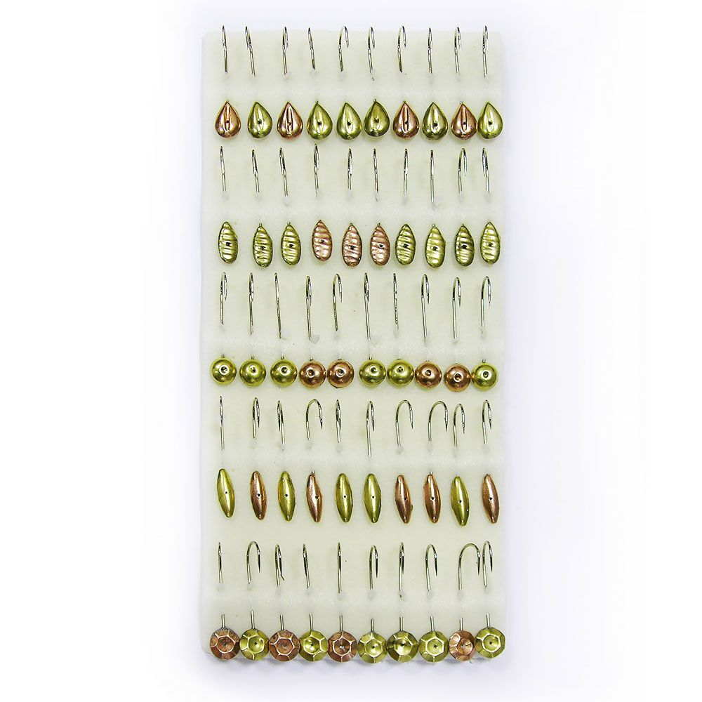 Мормышка металлическая паяная №48 (набор), Au, 80шт