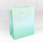 Пакет подарочный 12х15х6см "Градиент" с блестящими вкраплениями (Микс)