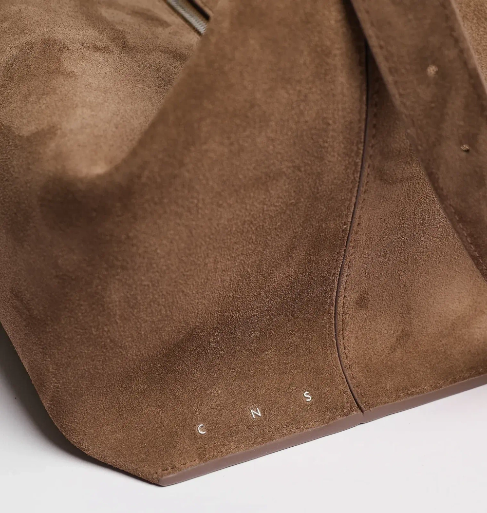 Сумка из натуральной замши BOBBI medium pecan