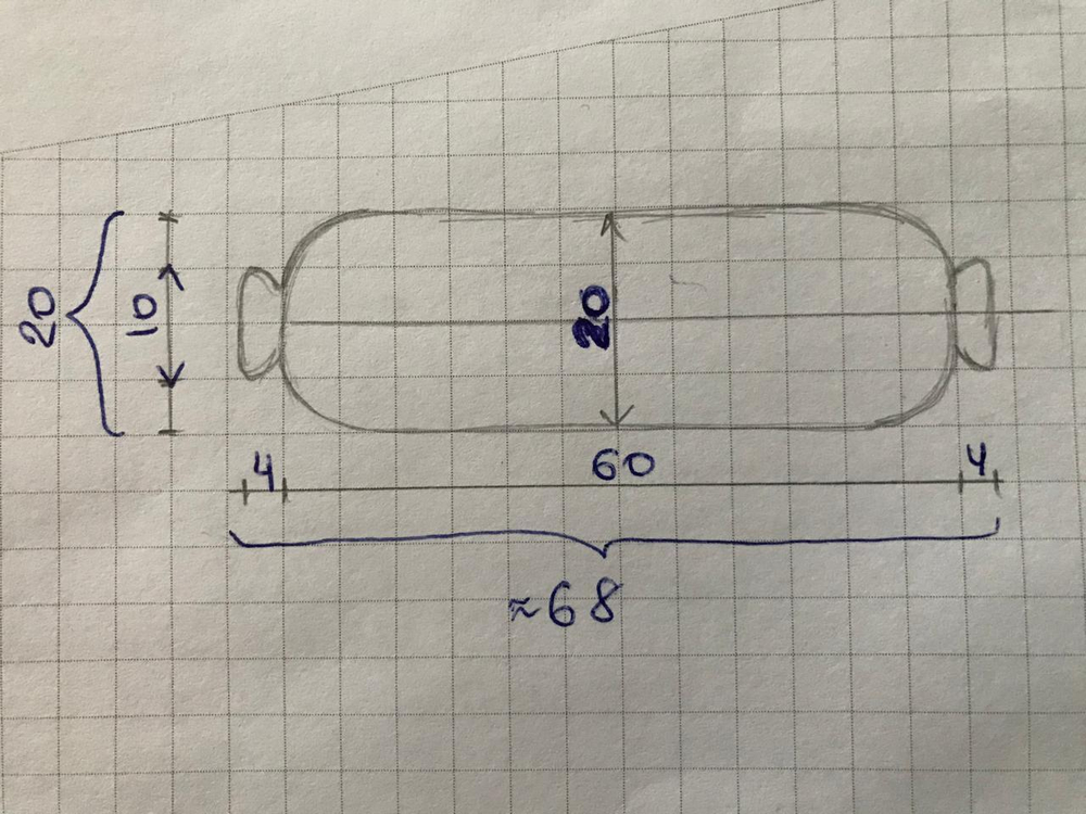 Сосиска 68*d20мм цельно точенная, деревянная заготовка
