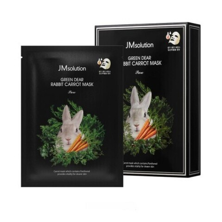 Маска тканевая для лица с экстрактом моркови - JMsolution Green dear rabbit carrot mask pure
