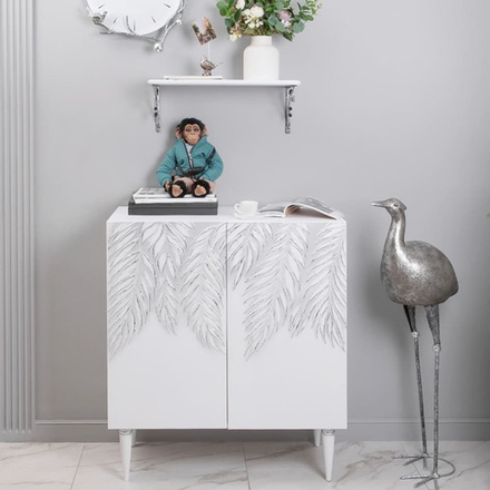 Комод Тропик Классика с 2-мя полками Айс Сильвер