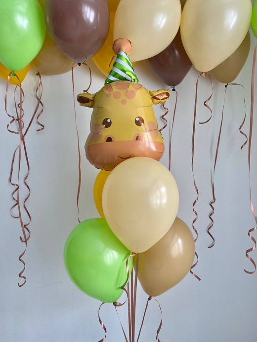 Воздушные гелиевые шарики с доставкой по Хабаровску жираф №4760