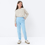 Штаны для девочек футер с начёсом А.ТрДет-301, голубой, р.134 9436728 (RADI)