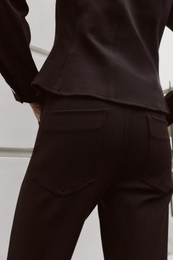 ZARA БРЮКИ FLARE С НИЗКОЙ ПОСАДКОЙ, КОРИЧНЕВЫЙ