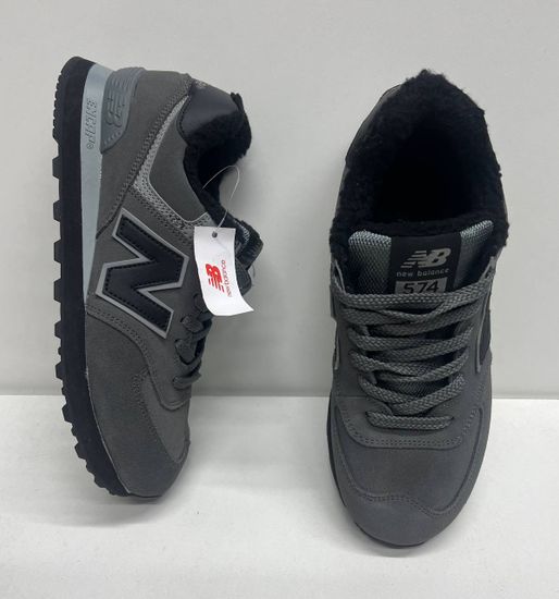 Кроссовки New Balance 574 Dark Grey с мехом