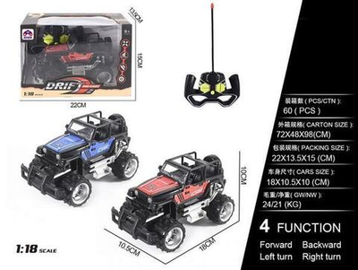 Машинка на пульте р/у, размер: 10,5*18*10 см, М1:18 (TONGYAO)