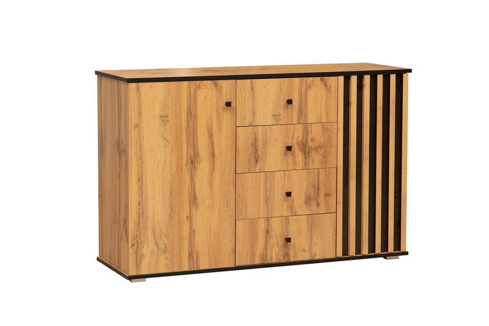 Комод Либерти 51.04 (опора h20) Дуб вотан/Черный