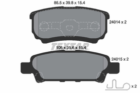 TEXTAR - 2401401-TET - Brake Pad Set, disc brake
