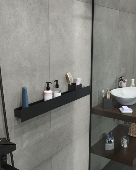 Полка-органайзер с тремя секциями Loco 80 (нерж. черный)