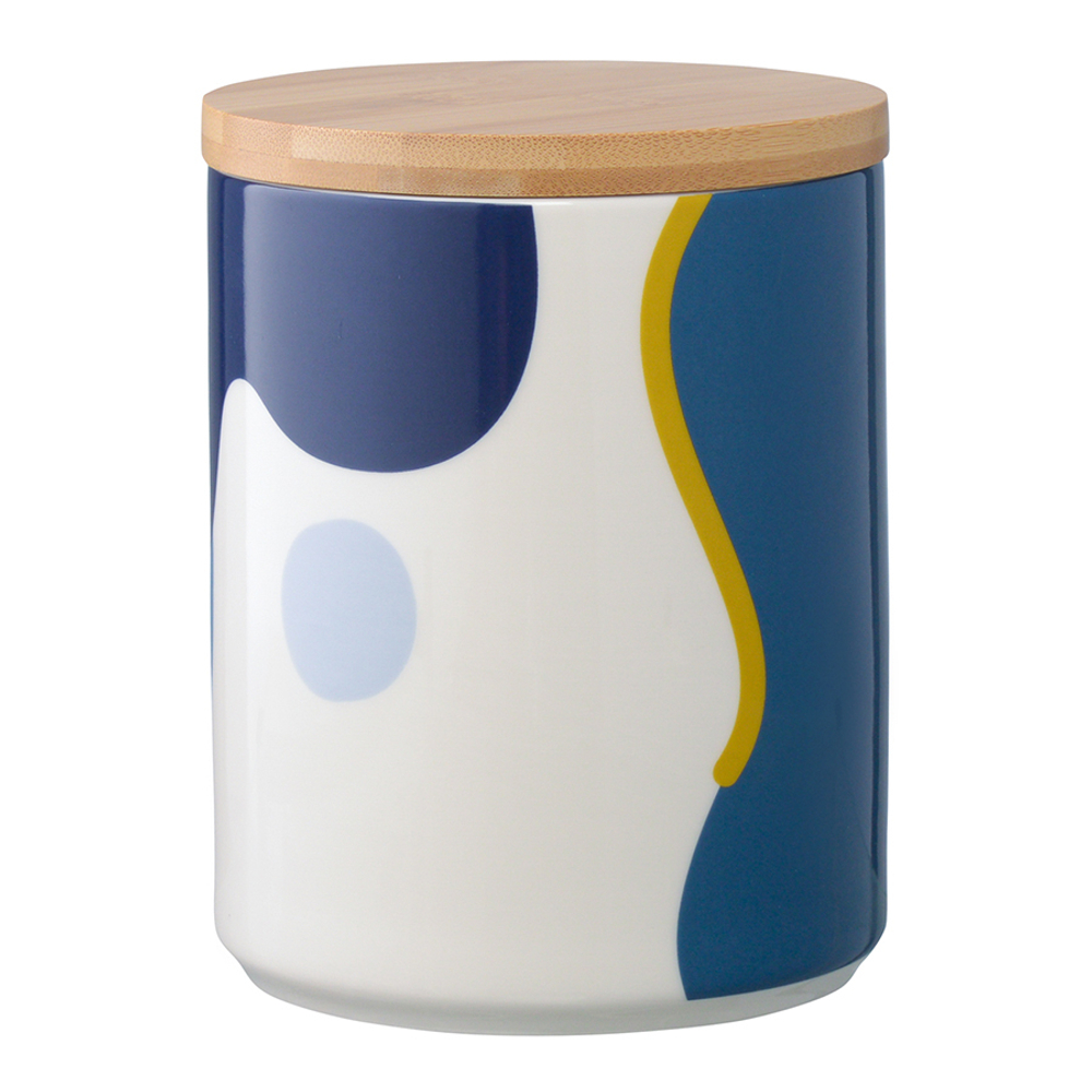 Банка для хранения синего цвета с авторским принтом из коллекции freak fruit, 1,25л