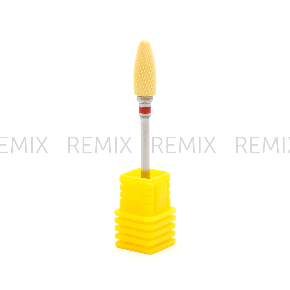 Керамическая насадка для снятия геля и гель лака, красная насечка, F Yellow Flame ST
(С)
