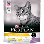 Purina Pro Plan Light Сухой корм для кошек низкокалорийный с индейкой, 400 г