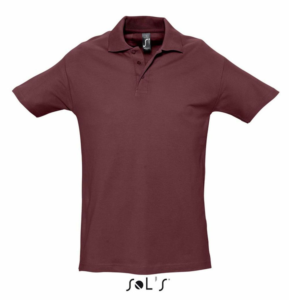Поло SPRING II 100% хлопок 210 грамм Тёмно-красный  M