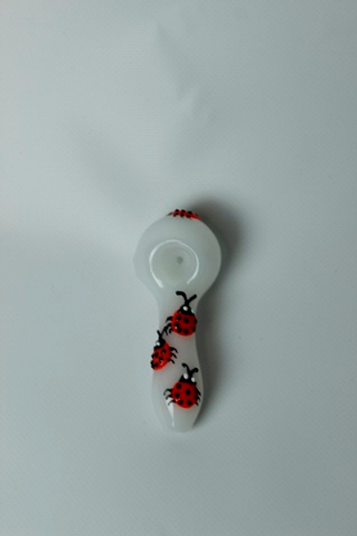 Трубка сувенирная - стекло божья коровка 10 см JX-108