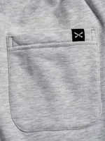 Брюки Hardlunch Logo оверсайз меланж серые