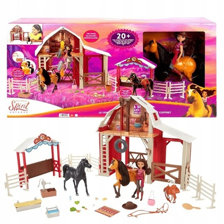 Игровой набор кукла с лошадями Мустанг Lucky Horse Stable + Аксессуары Spirit HDK57