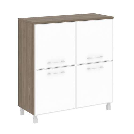 Yalta Шкаф квадратный LT.SD-1.2 R white Вяз Благородный/Стекло White 1098*452*1168