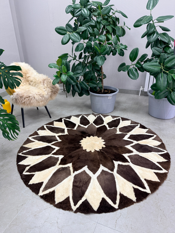 Ковер шкура натуральная овчина меховой