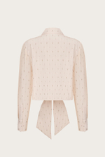 БЛУЗА ИЗ ШЕЛКА С ЗАВЯЗКАМИ