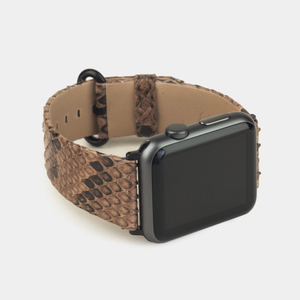 Ремешок для Apple Watch 44/45/46 mm из кожи питона, бежевого цвета
