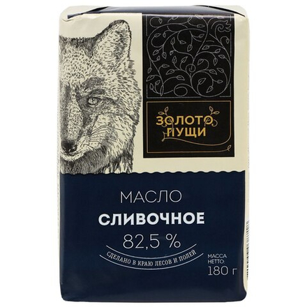 Масло сливочное 82,5%, Золото пущи